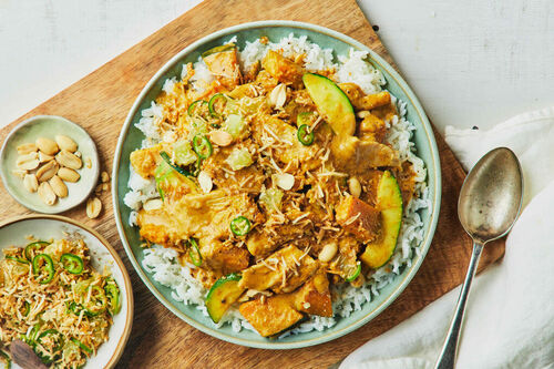 Chicken Rendang and Lime Coconut Salsa