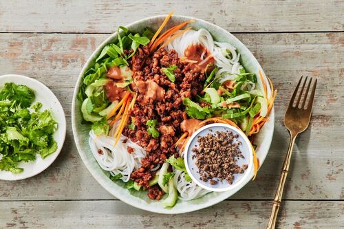 Savoury Beef Mince Noodle Salad