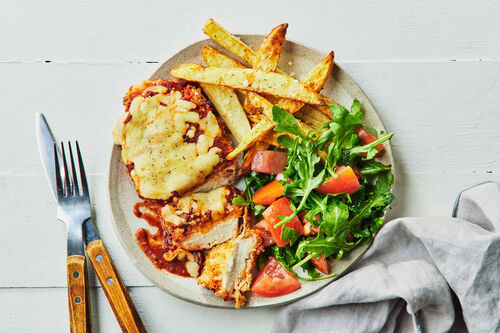 Chicken Parmi and Fries