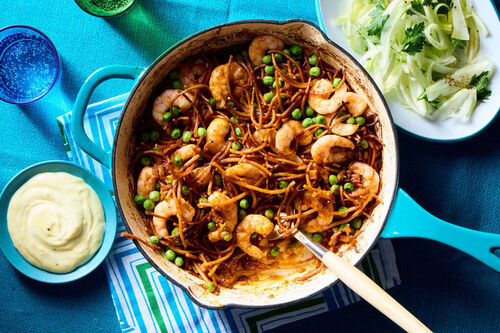 Shrimp Fideos (Spanish Noodle Paella)