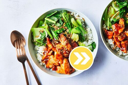 Asian Char Siu Chicken and Brown Rice