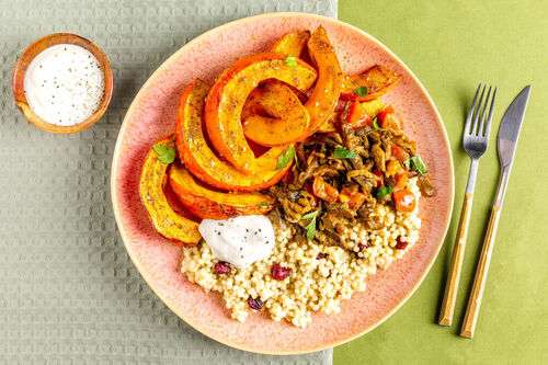 Schawarma-Pilze und Za’atar-Kürbis