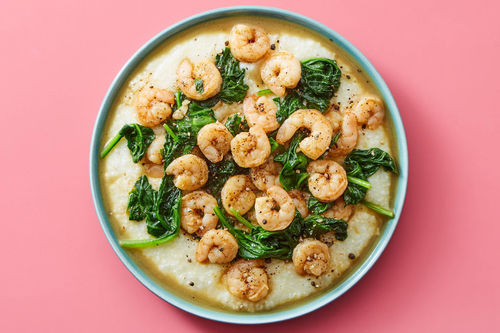 Cheddar Grits & Large Shrimp