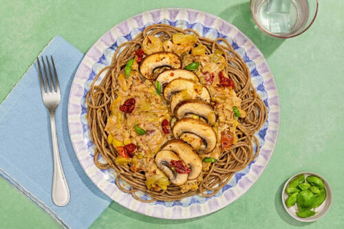 Vegane „Marry me“-Pilzsauce mit Vollkornpasta