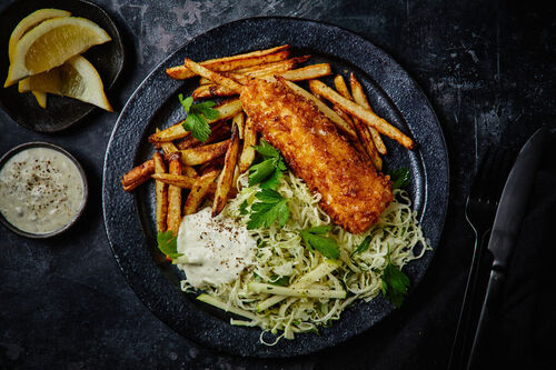 Posh Australian Barramundi and Chips