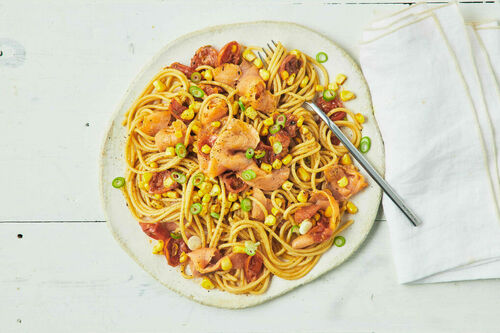 Smoked Salmon Spaghetti