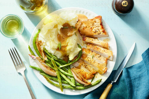 Roasted Pork Chop & Truffle Mashed Potatoes