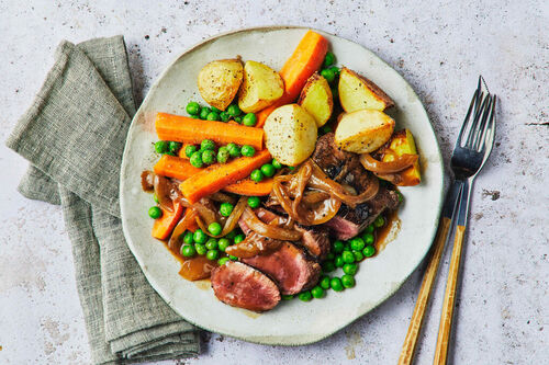 Pepper Rump Steaks with Onion Gravy