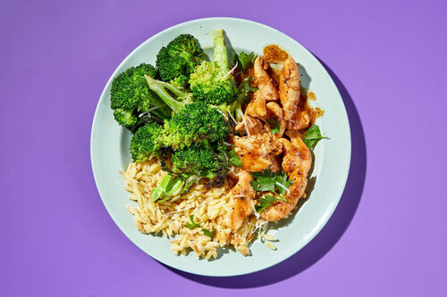 Garlic Butter Chicken & Parmesan Orzo