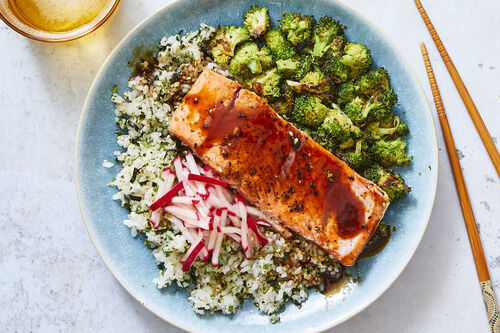 Sweet & Sticky Glazed Salmon
