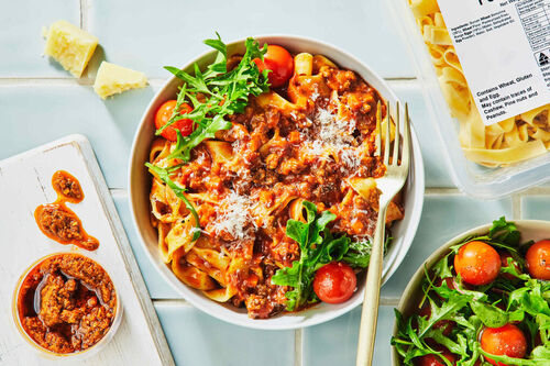 Beef Ragu Fettuccine with Parmesan