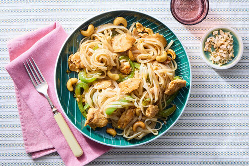Chicken Noodle Stir-Fry with Double Chicken!