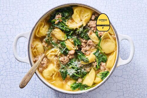 Express Recipe! Sausage & Tortelloni Soup
