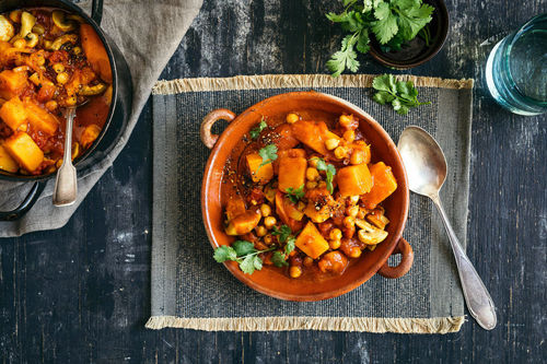Wärmender Kichererbsen-Kürbis-Topf