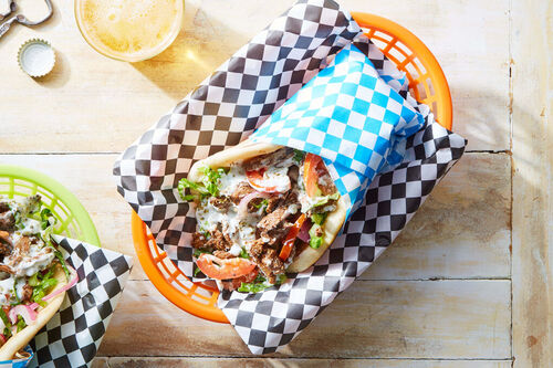 Greek-Inspired Beef Strip Gyro