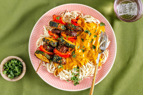 Indonesische Hähnchen-Gemüse-Spieße