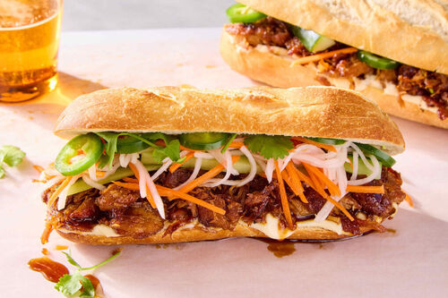 Vietnamese Caramel Braised Beef Bánh Mì