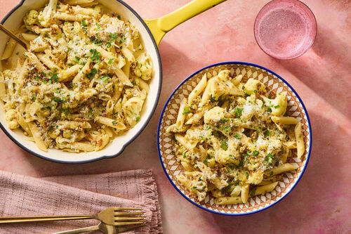 Lemony Roasted Cauliflower Pasta