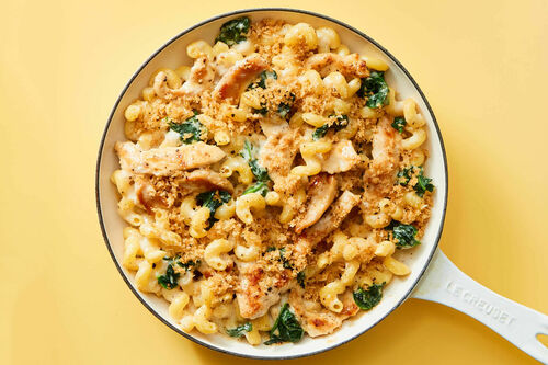 Creamy Chicken & Spinach Pasta Bake