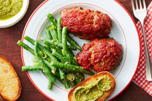Glazed Mini Impossible Meatloaves