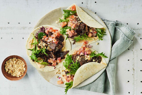 Crispy Mushroom 'Meat' Tacos