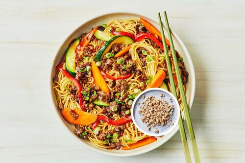 Spicy Sambal Pork Noodles