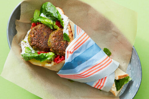 Greek-Inspired Falafel Gyro with Tzatziki