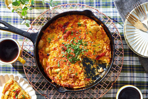 Cheesy Sausage & Potato Frittata
