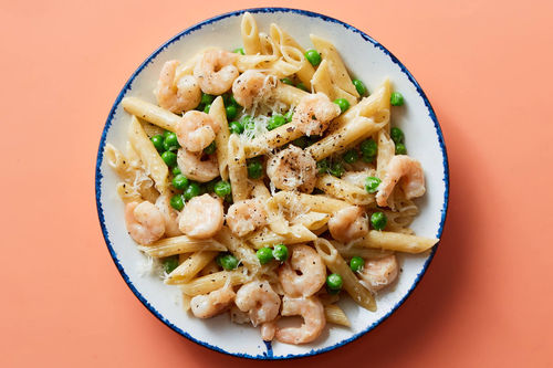 Creamy Shrimp Alfredo with Large Shrimp!