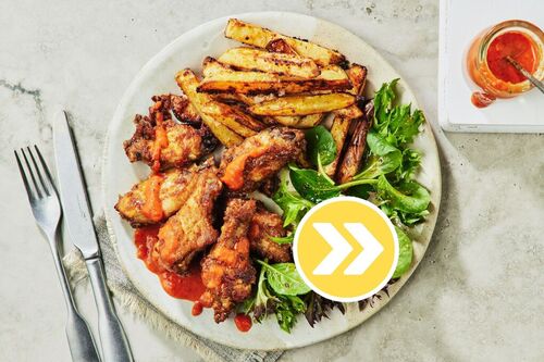 Crispy Double the Chicken Wings and Mojo Rojo