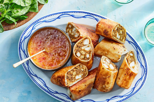 Crispy Chicken Curry Rolls