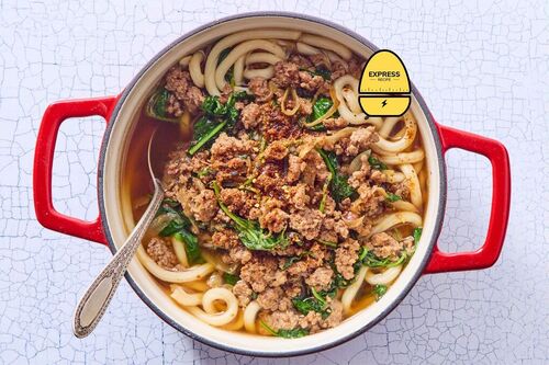 Express Recipe! Udon with Readymade Chicken