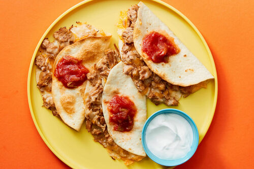 Cheesy Pulled Pork Quesadillas