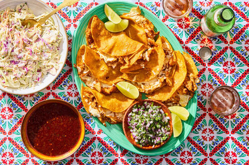 Chicken Quesabirria-Style Tacos