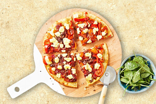 Cherry Tomato and Feta Pizza