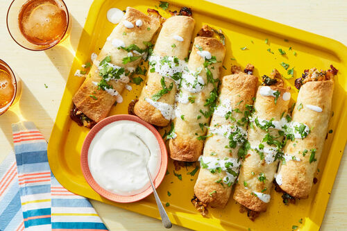 Crispy Impossible Patty & Pepper Taquitos