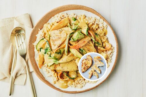 Malaysian Peanut Chicken and Tofu Curry