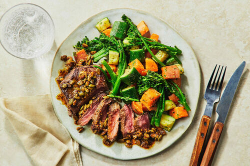 Fast Rump Steak and Veggies