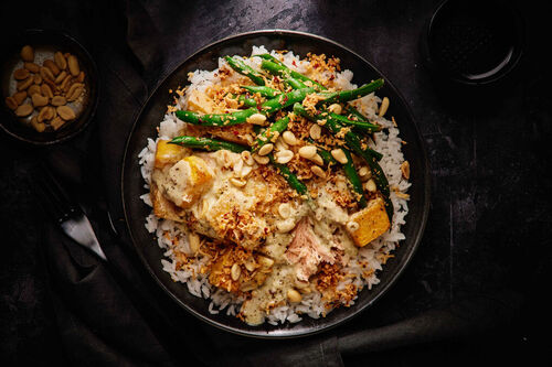 Fragrant Thai Green Curry Baked Salmon