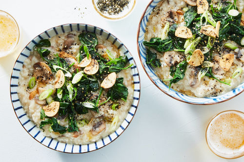 Mushroom & Spinach Congee