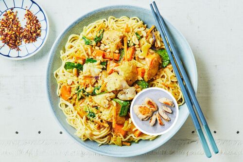Chicken and Satay Sauce Noodles