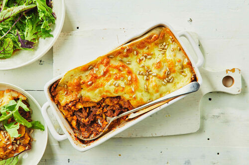 Mushroom Meat Tortilla 'Lasagne'