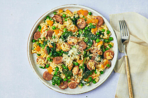 Chorizo-Veggie Risotto