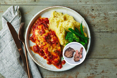 Beef Rump Steak and Mash