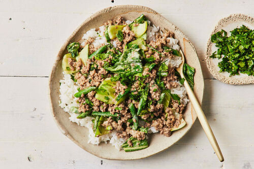 Spicy Beef Green Curry Stir-Fry