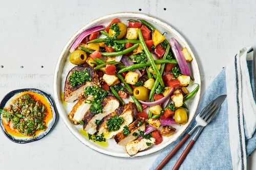 Seared Chicken and Mojo Verde Sauce