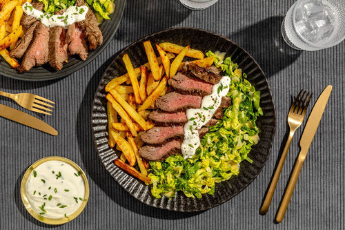 Klassisches Bio-Steak frites