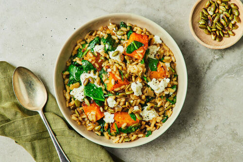 Roast Pumpkin and Goat Cheese Risotto