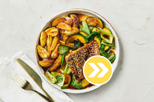 Double the Barramundi with Sweet Soy Greens