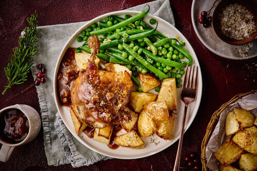 Crispy Duck Legs and Fig Jus